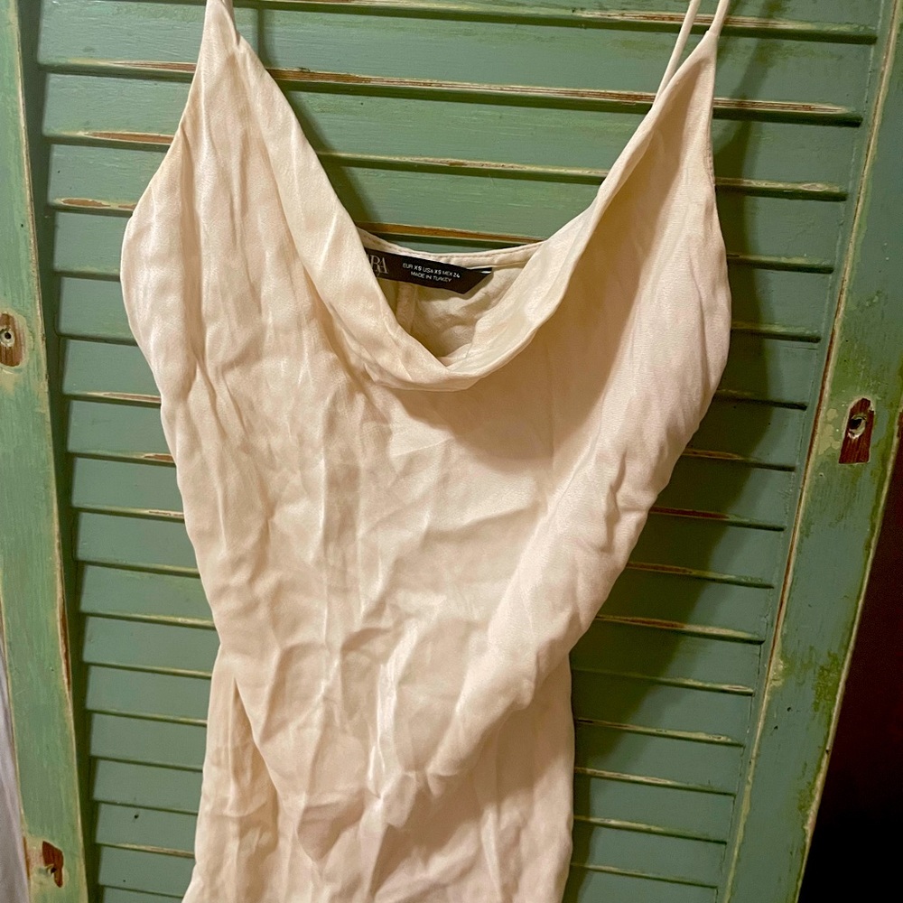 Zara silky cowl neck tank